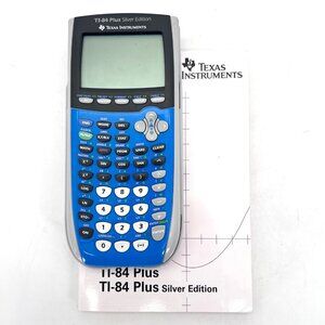 Texas Instruments TI-84 Plus Silver Edition Graphing Calculator, Manual & Cable